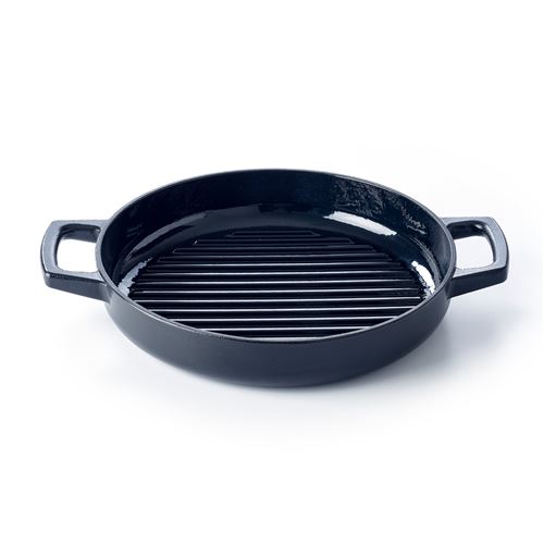 13€53 sur Poêle grill Nori noir 28 cm - Beka - Noir - Fonte émaillée - Poele  / sauteuse - Achat & prix