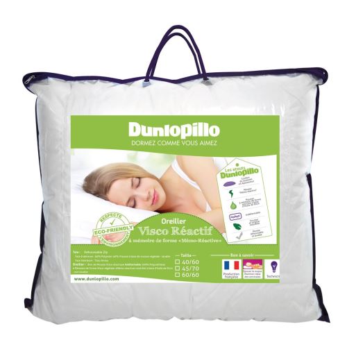 Oreiller Visco Réactif - 60/60 - DUNLOPILLO