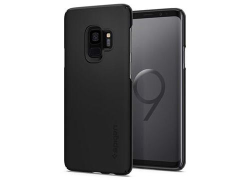 Spigen Thin Fit Series - Coque de protection pour téléphone portable - polycarbonate - noir - pour Samsung Galaxy S9
