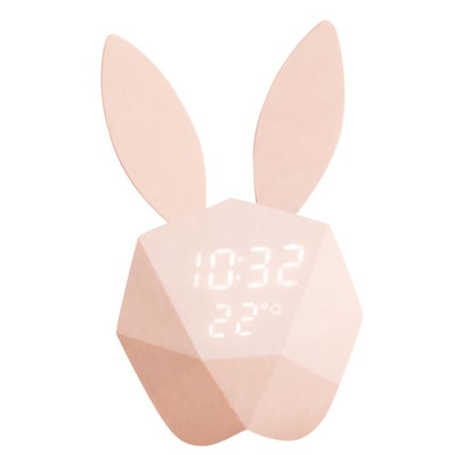 Modèle Rabbit Réveil Intelligent Control Voice Usb de Charge Petite Lumière Pk Rose PL487