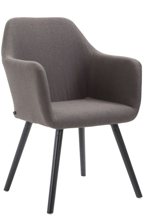 Chaise de salle à manger Picard V2 tissu , Gris foncé/Bois de chêne Noir