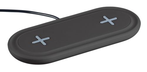 Double station de charge à induction 2x5 W pour smartphones compatibles Qi