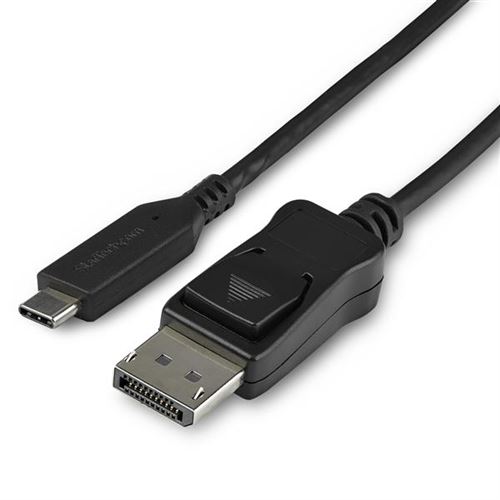 startech 3.3 usb-c to dp adapter cable 8k - hbr3 displayport adapter noir