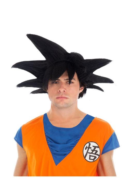 Perruque Sangoku Noir Licence Officielle Dragon Ball Z™ - Noir - Taille Unique