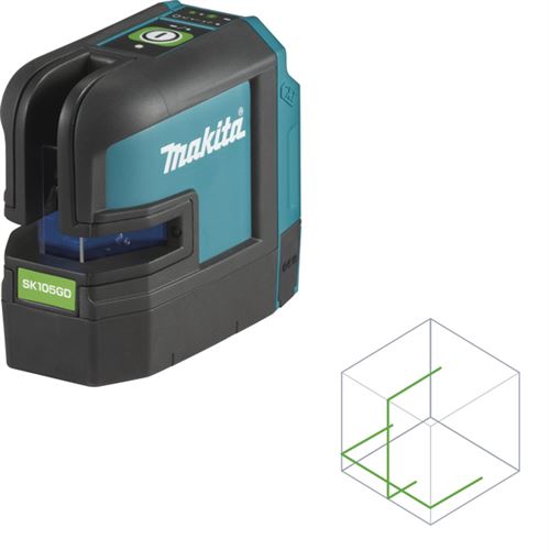 Niveau Laser Makita Laser Croix 35 M 12 V Cxt Li-Ion Makita - En Sacoche - Sk105Gdz