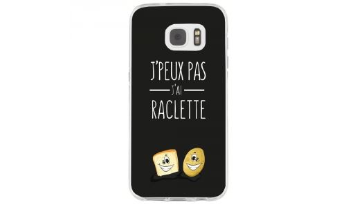 Coque souple pour Samsung Galaxy S7 SM-G930 avec impression Motifs J'peux pas j'ai raclette