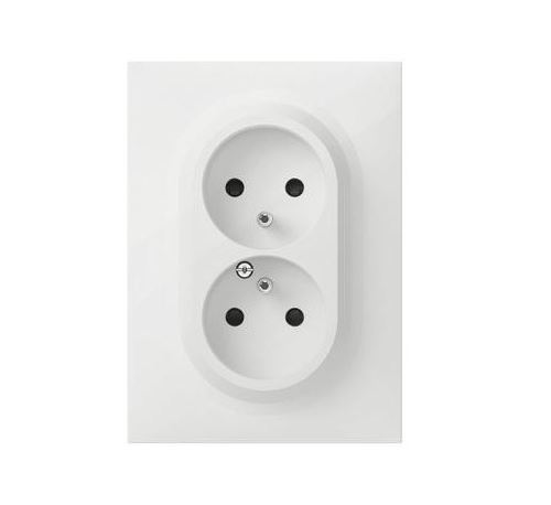 Legrand Blanc Double Prise De Courant Compacte Monobloc Dooxie - 2P+T Surface - 16A - Image 1
