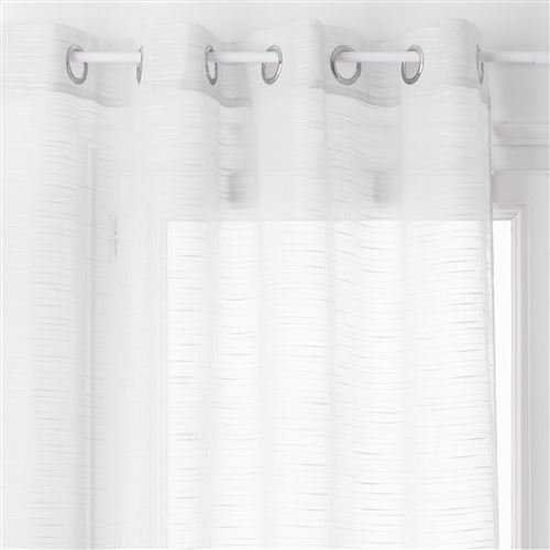 Atmosphera - Voilage Sam - 140 x 240 cm - Blanc - Sam