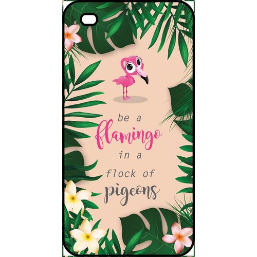 Coque Apple Iphone 4s Etre Un Flamant Rose Dans Un Troupeau De Pigeons Fond Rose 2