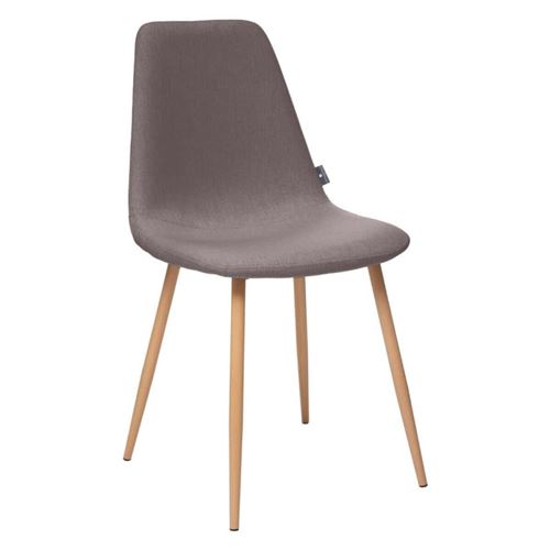 Chaise Roka coloris gris foncé et hêtre Atmosphera