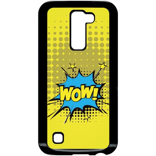 Coque Lg K10 Modele K420n Wow Fond Jaune