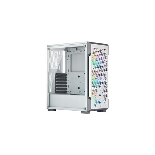 CORSAIR Boîtier PC iCUE 220T RGB Airflow - Moyen Tour - Verre trempé - Blanc (CC-9011174-WW)