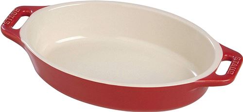 Staub Ceramic 9 Oval Dish (Cherry) by Staub