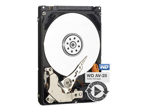 WESTERN DIGITAL WD AV-25 WD5000LUCT - Disque dur - 500 Go - interne - 2.5"" - SATA 3Gb/s - 5400 tours/min - m&eacute;moire tampon : 16 Mo 