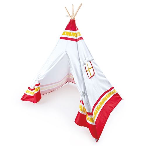 Hape tente de jeu Tipi 122 x 122 x 122 x 150 cm rouge