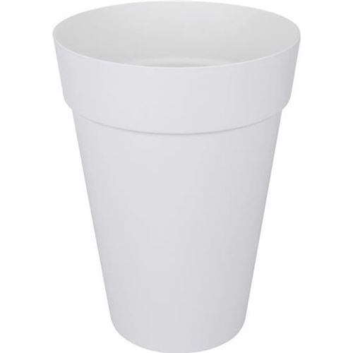 Elho 2054646 Loft Urban Pot De Fleur Ronde Élevé Blanc 28 X 28 X 36 Cm