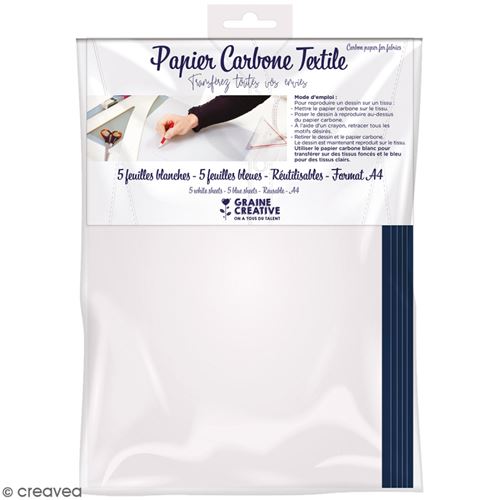 Papier transfert textile Apli - Spécial tee-shirt blanc - 21 x 29,7 cm - 10  pcs - Papier transfert - Creavea
