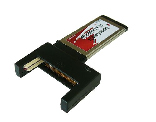 Carte contrôleur EXPRESSCARD 34 - 2 ports COMPACT FLASH CF avec modes INDEPENDANTS ou RAID (0,1) - AVEC LOGICIEL GUI