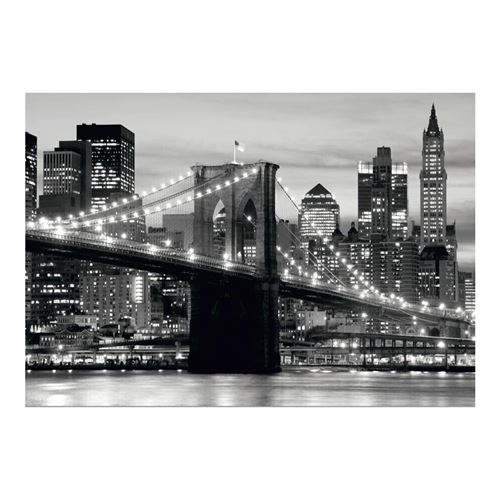 AG ART Papier Peint New York Brooklyn Bridge Noir & Blanc 360x270 cm