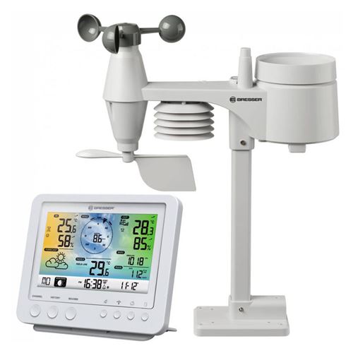 Bresser centrale météo wifi 5 en 1 couleur avec capteur pro - 7002581