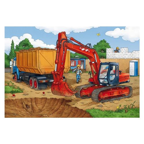 Puzzle 24 Pièces : 3 Puzzles - Sur le Chantier, Schmidt Spiele