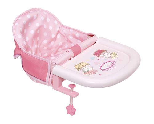 Baby Annabell chaise haute rose pour poupée jusqu'à 46 cm