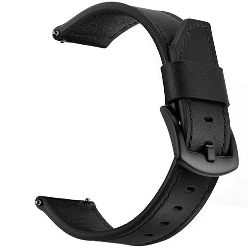 Générique Noir Bracelet De Montre Compatible Avec Samsung Galaxy Watch 46Mm, Cuir - Image 1