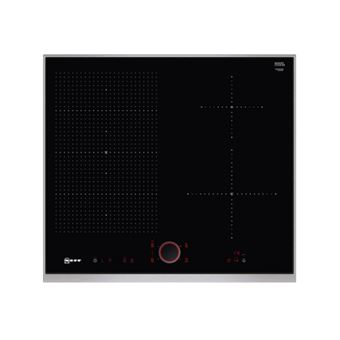Neff N 90 T56TS51N0 - Table de cuisson à induction - 4 plaques de cuisson - Niche - largeur : 56 cm - profondeur : 49 cm - noir/acier inoxydable - avec garnitures en acier inoxydable