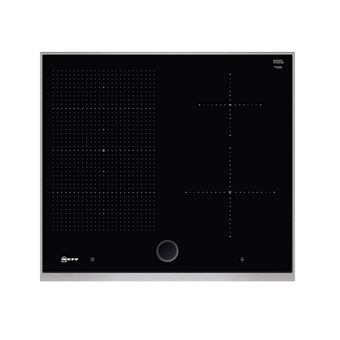 Neff N 90 T56TS51N0 - Table de cuisson à induction - 4 plaques de cuisson - Niche - largeur : 56 cm - profondeur : 49 cm - noir/acier inoxydable - avec garnitures en acier inoxydable