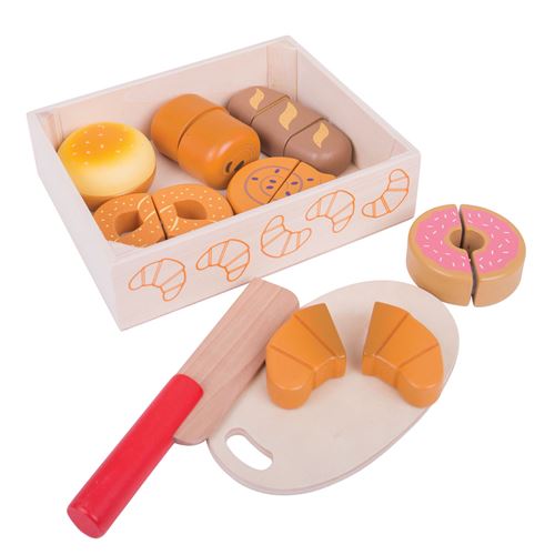 Bigjigs Boîte En Bois Avec Du Pain De Coupe