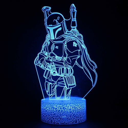 Lampe 3D Tactile Veilleuses Enfant 7 Couleurs avec Telecommande - Star Wars #1464