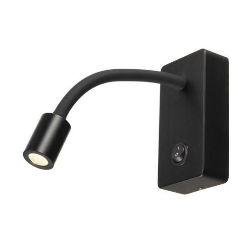 Liseuse chambre Pipoflex LED H12,5 cm - Noir
