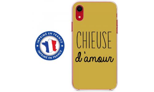 Coque souple pour Apple iPhone XR avec impression Motifs Chieuse d'Amour or