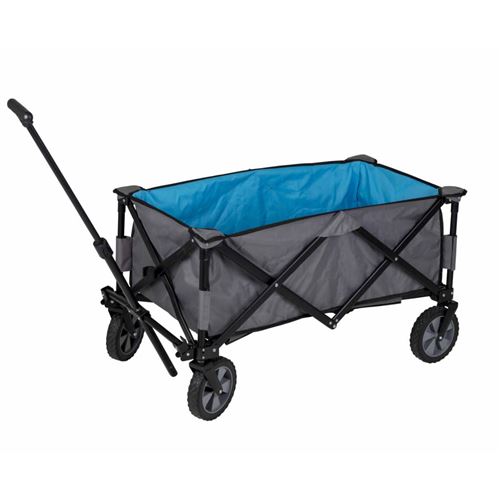 Bo-Trail Chariot utilitaire pliable Acier Gris et bleu 9855008