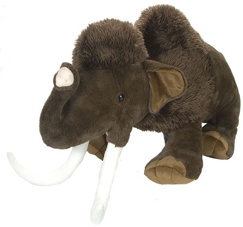 Wild Republic peluche mammouth junior 104 cm en peluche marron/blanc
