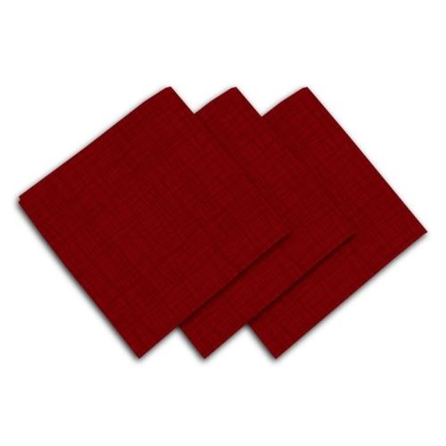 Soleil docre lot de 3 serviettes de table - galaxy - 45x45 cm - rouge 838018