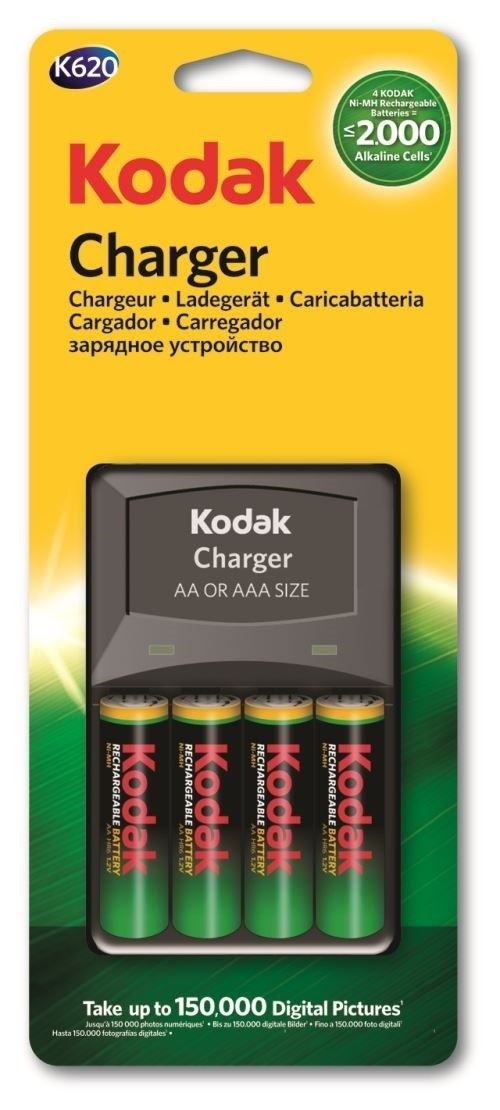 Chargeur De Piles Aa/aaa + Pack De 4 Piles Aa - Kodak Multicolore
