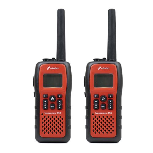 Stabo Elektronik 20850 Freecomm 850 Kit sans fil PMR IPX7 imperméable, batteries Li-ion Station de chargement