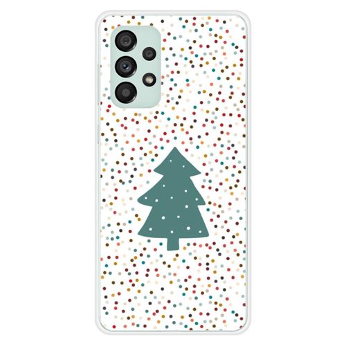 Coque en silicone imprimée compatible Samsung Galaxy A73 5G NO Sapin de Noël