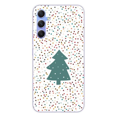 Coque en silicone imprimée compatible Samsung Galaxy A34 5G NO Sapin de Noël