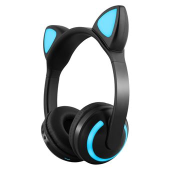 12 35 Sur Casque Audio Oreille Chat Oreillette Stereo Avec Eclairage A Sept Couleurs Noir Casque Audio Achat Prix Fnac