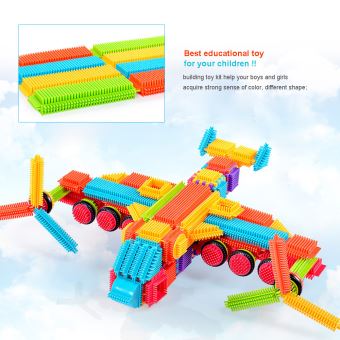 15€56 sur 100pcs Bristle forme 3D blocs de construction Carreaux de  construction Playboards Jouets - Avion - Achat & prix