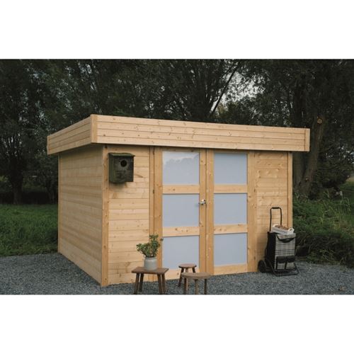 abri jardin odense - 7.64 m² - 3020 x 3020 x 2185 mm - 28 mm