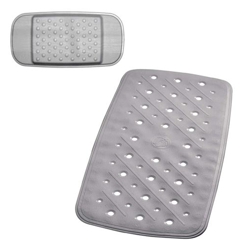 RIDDER Ensemble de tapis de bain antidérapant Promo Gris