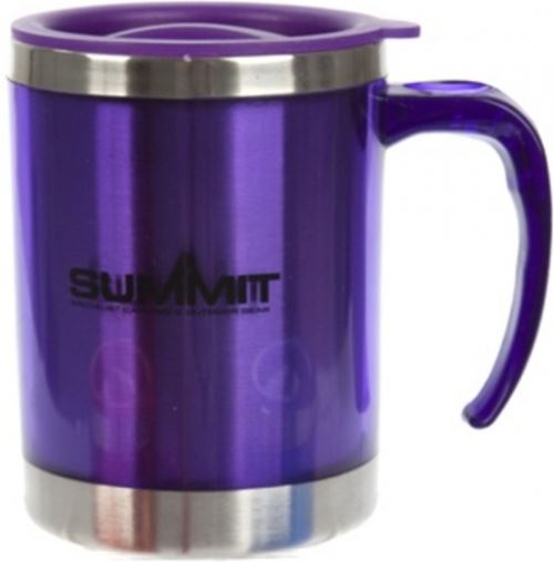 tasse à boire avec couvercle aluminium violet 450 ml