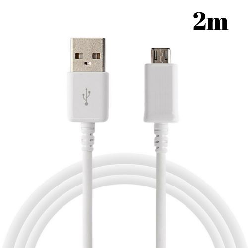 Cable pour ASUS ZENFONE 5 LITE / 4 MAX / 3 MAX / MAX M1 / MAX M2 / GO - Cable Chargeur Micro USB Mesure 2 Metres [Phonillico®]