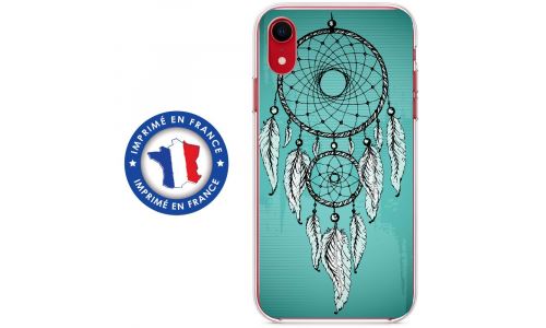 Coque souple pour Apple iPhone XR avec impression Motifs attrape rêve sur fond bleu
