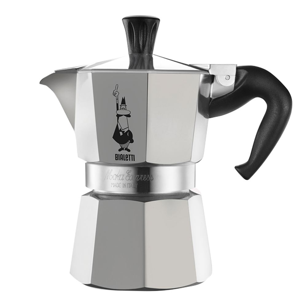 Cafetière Percolateur Bialetti - 4-12 Tasses - Acier Laqué Noir - Fonction Keep Warm