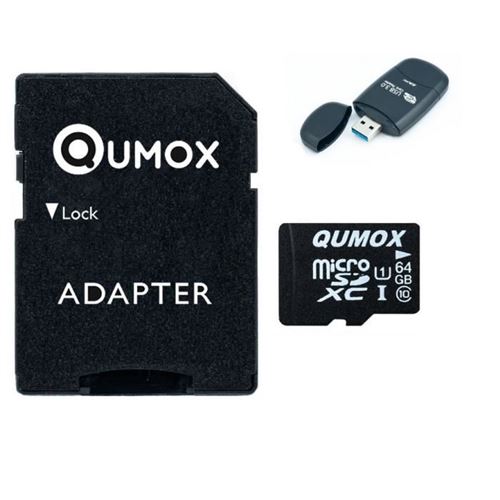 64gb Carte mémoire micro-SD 64 go + adaptateur SD + clé USB adaptateur