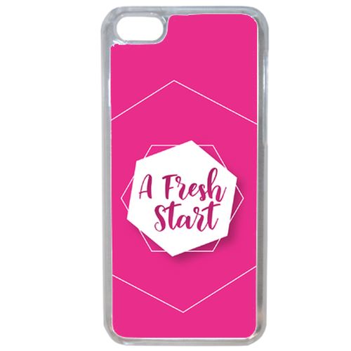 Coque A Fresh Start Fond Rose Compatible Iphone 7 Transparent